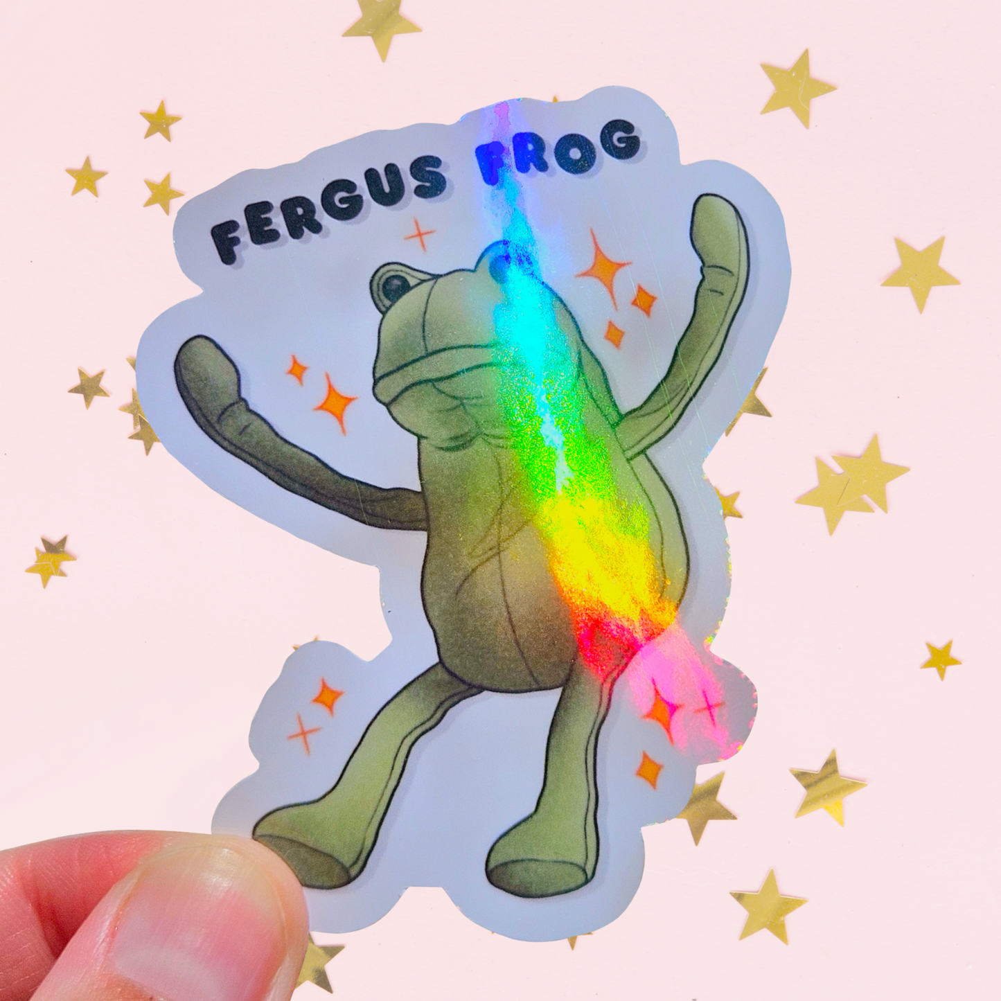 GRUMPY FROG PLUSHIE STICKER