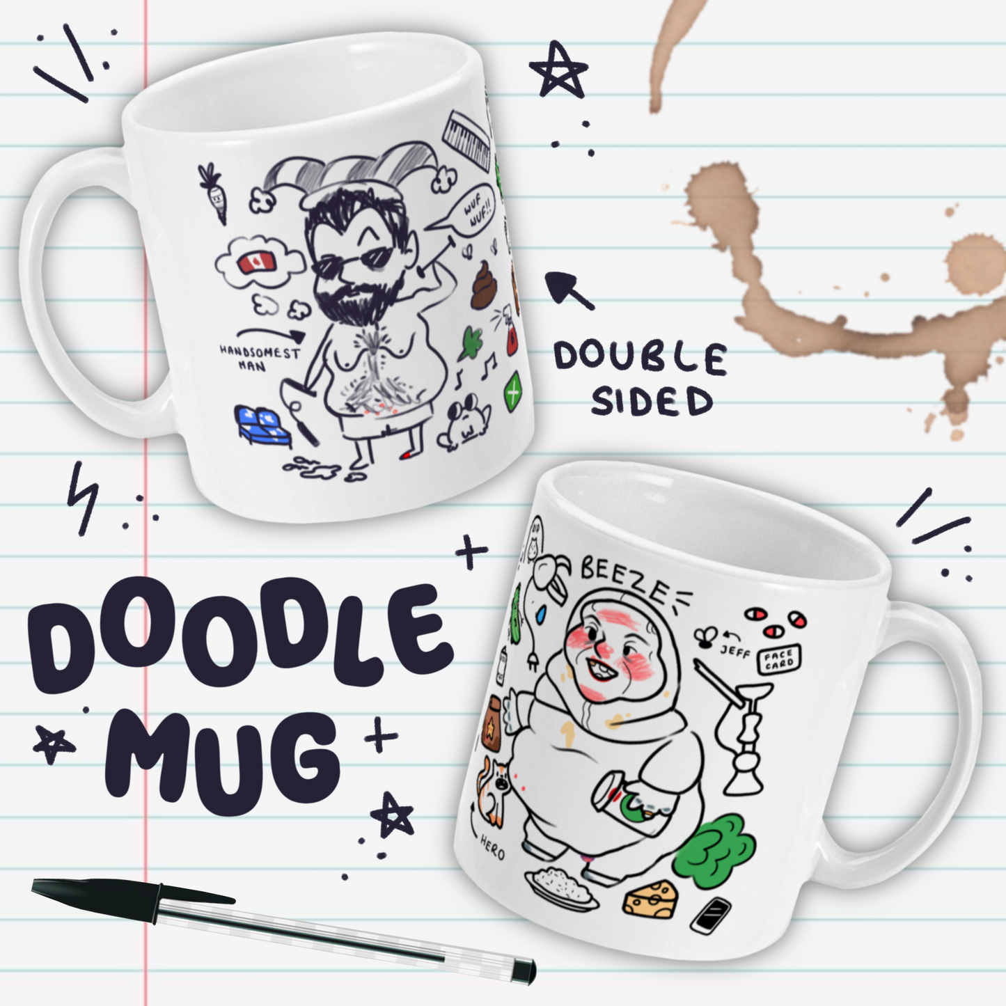 DOODLE CARICATURE Mug!