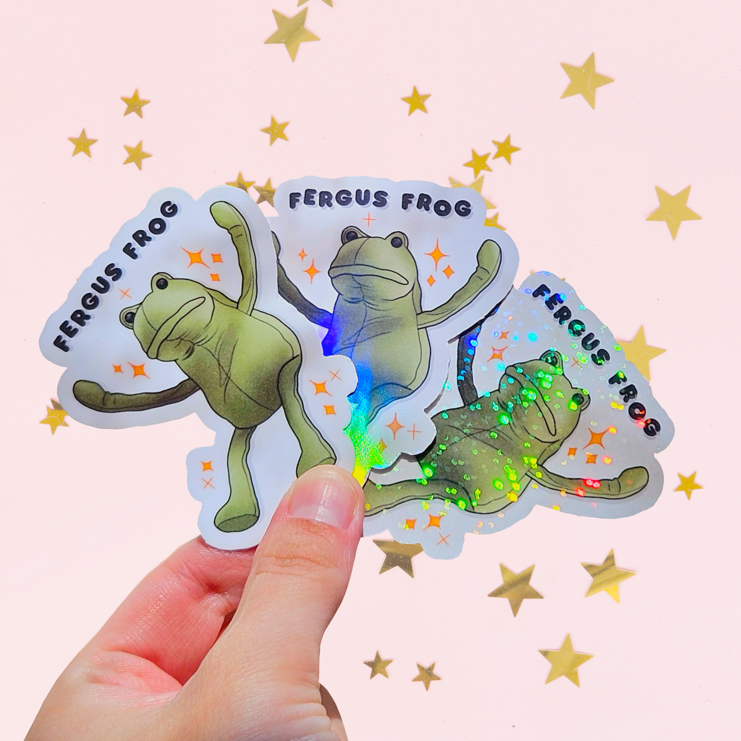 GRUMPY FROG PLUSHIE STICKER