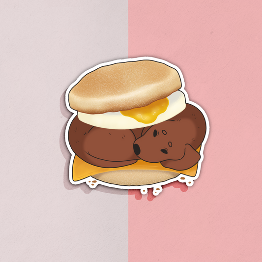 SAUSAGE (DOG) MUFFIN STICKER
