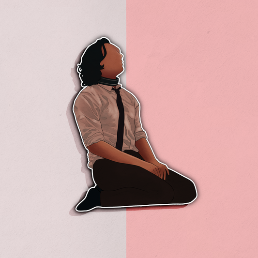 KNEELING LOKI STICKER