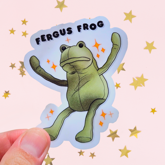 GRUMPY FROG PLUSHIE STICKER