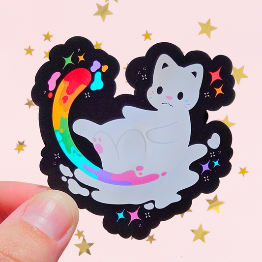 MILK AND RAINBOW CAT STICKER